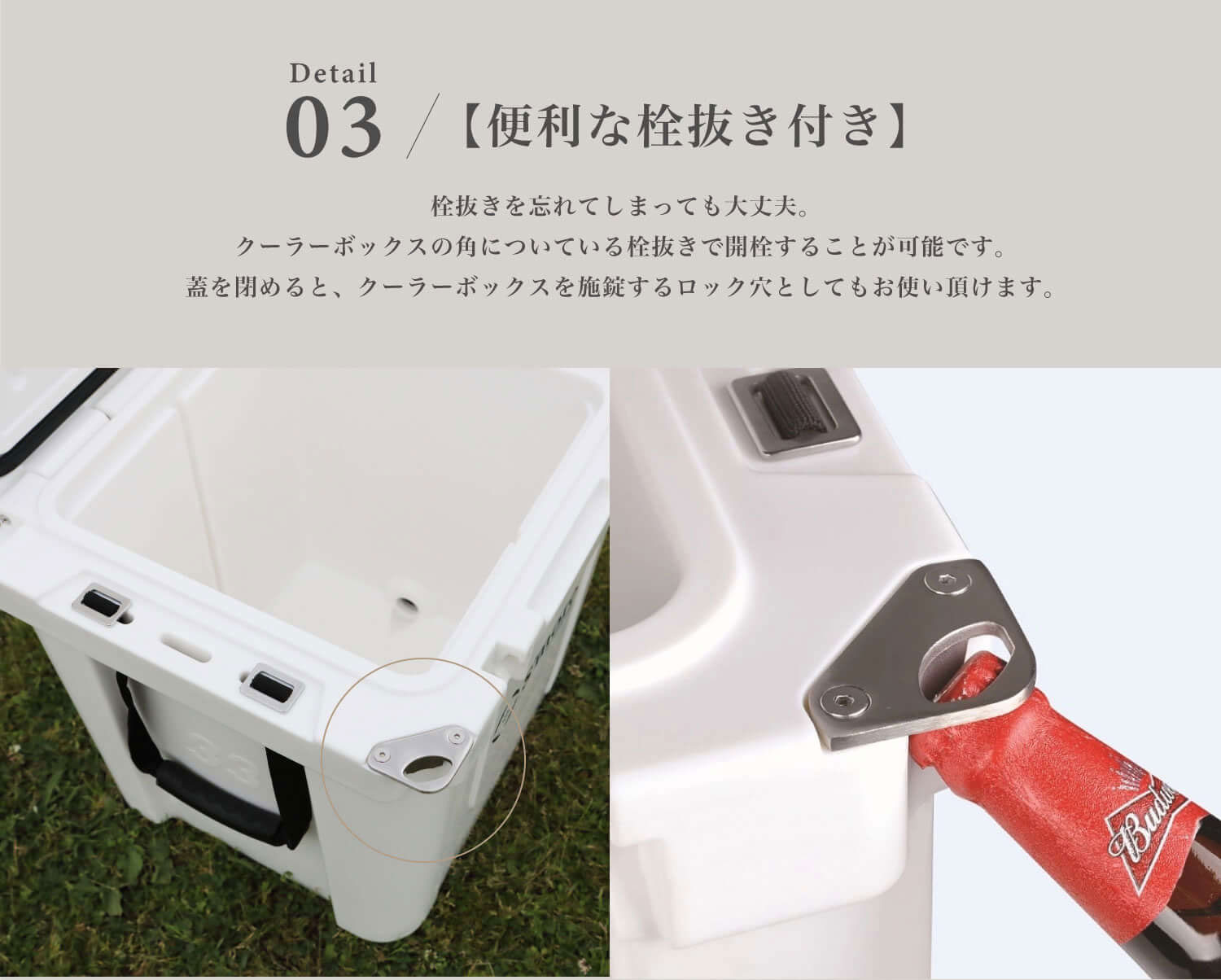 スモア Becool cooler box 33 クーラーボックス（ホワイト／カーキ）